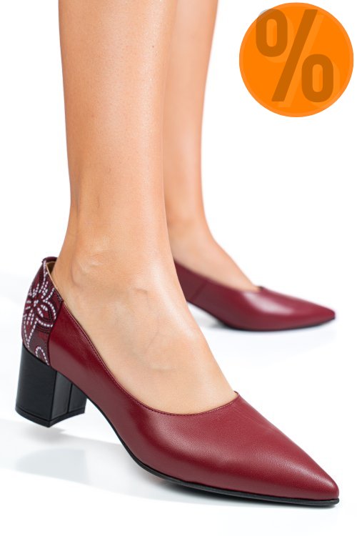 Pantofi visinii piele naturala 5s77602