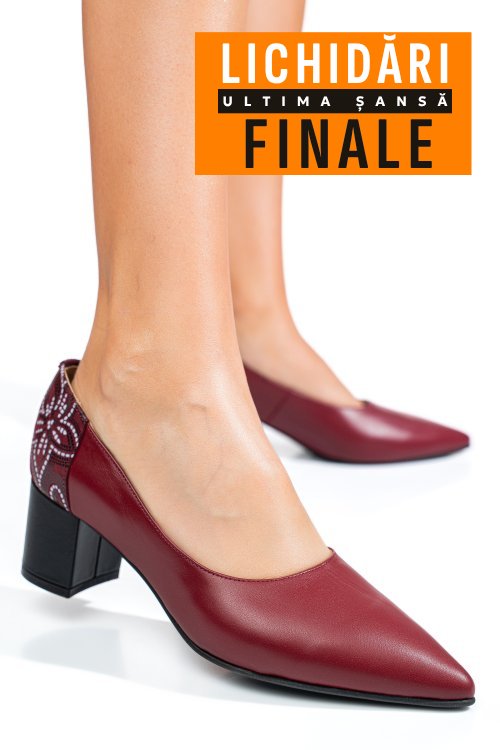 Pantofi visinii piele naturala 5s77602