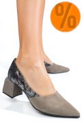 PANTOFI GRI PIELE NATURALA INTOARSA 5S77460