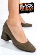 PANTOFI OLIVE PIELE NATURALA INTOARSA 5S77003