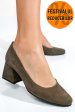 Pantofi olive piele naturala intoarsa 5s77003