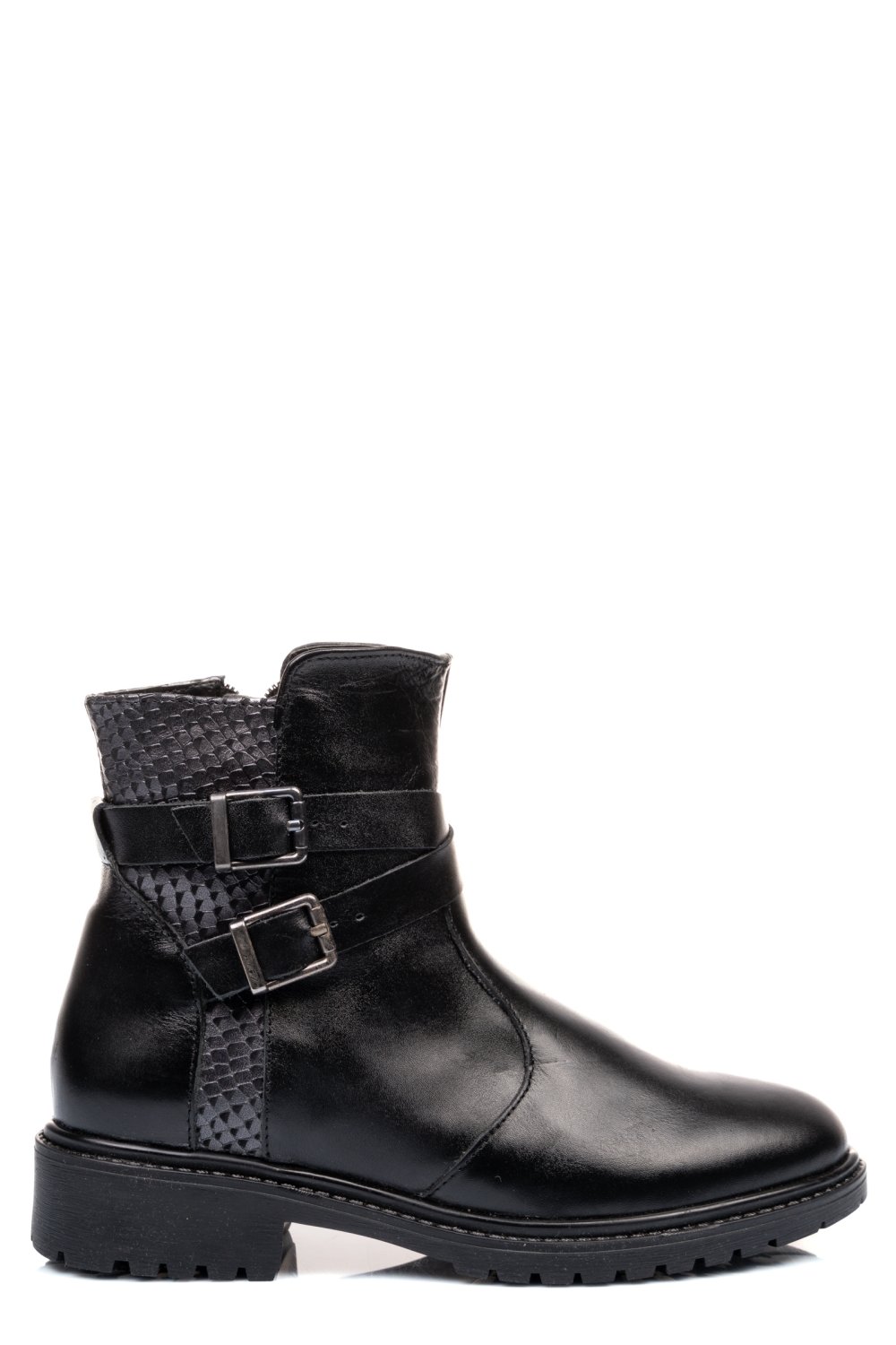 GHETE NEGRE PIELE NATURALA 9S7708