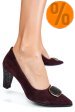 Pantofi visinii piele naturala intoarsa 5s77655