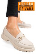MOCASINI BEJ PIELE NATURALA 4S77258
