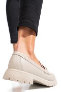 MOCASINI BEJ PIELE NATURALA 4S77258