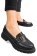 Mocasini negri piele naturala 4s77258