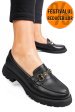 Mocasini negri piele naturala 4s77258