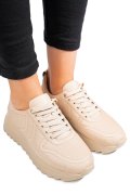 PANTOFI SPORT BEJ PIELE NATURALA 4S77021