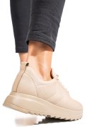 PANTOFI SPORT BEJ PIELE NATURALA 4S77021