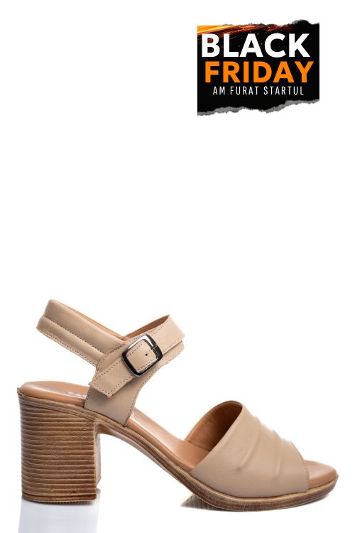 Sandale bej piele naturala 0s7735