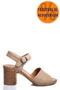 SANDALE BEJ PIELE NATURALA 0S7735