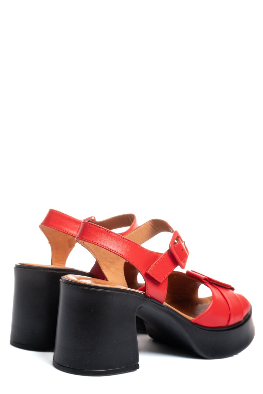 SANDALE ROSII PIELE NATURALA 4S7707