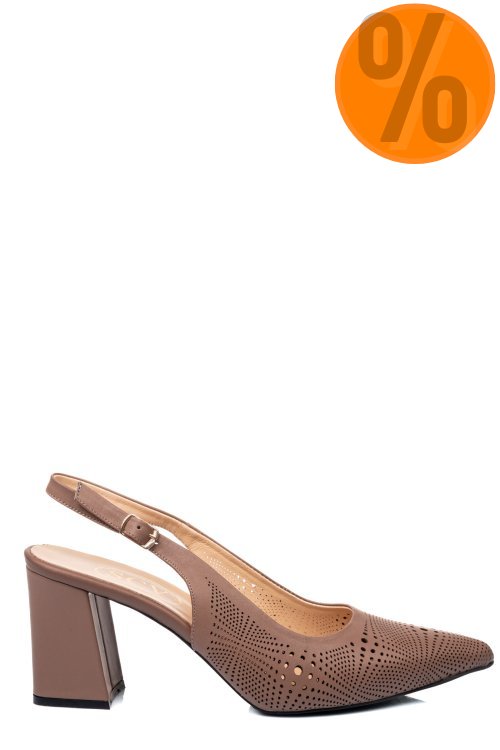 Pantofi bej piele naturala 2s77152
