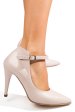 Pantofi bej piele naturala 5s77905