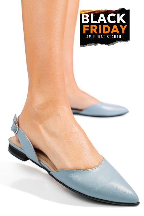 Balerini bleu piele naturala 3s7732