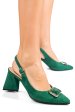 Pantofi verzi piele naturala intoarsa 5s77726b