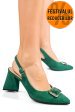 Pantofi verzi piele naturala intoarsa 5s77726b