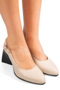PANTOFI BEJ PIELE NATURALA 5S77726