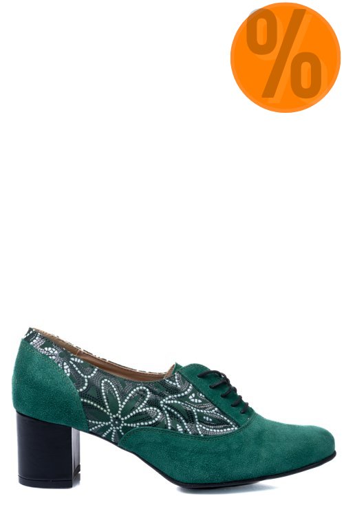 Pantofi verzi piele naturala intoarsa 1s77515pa