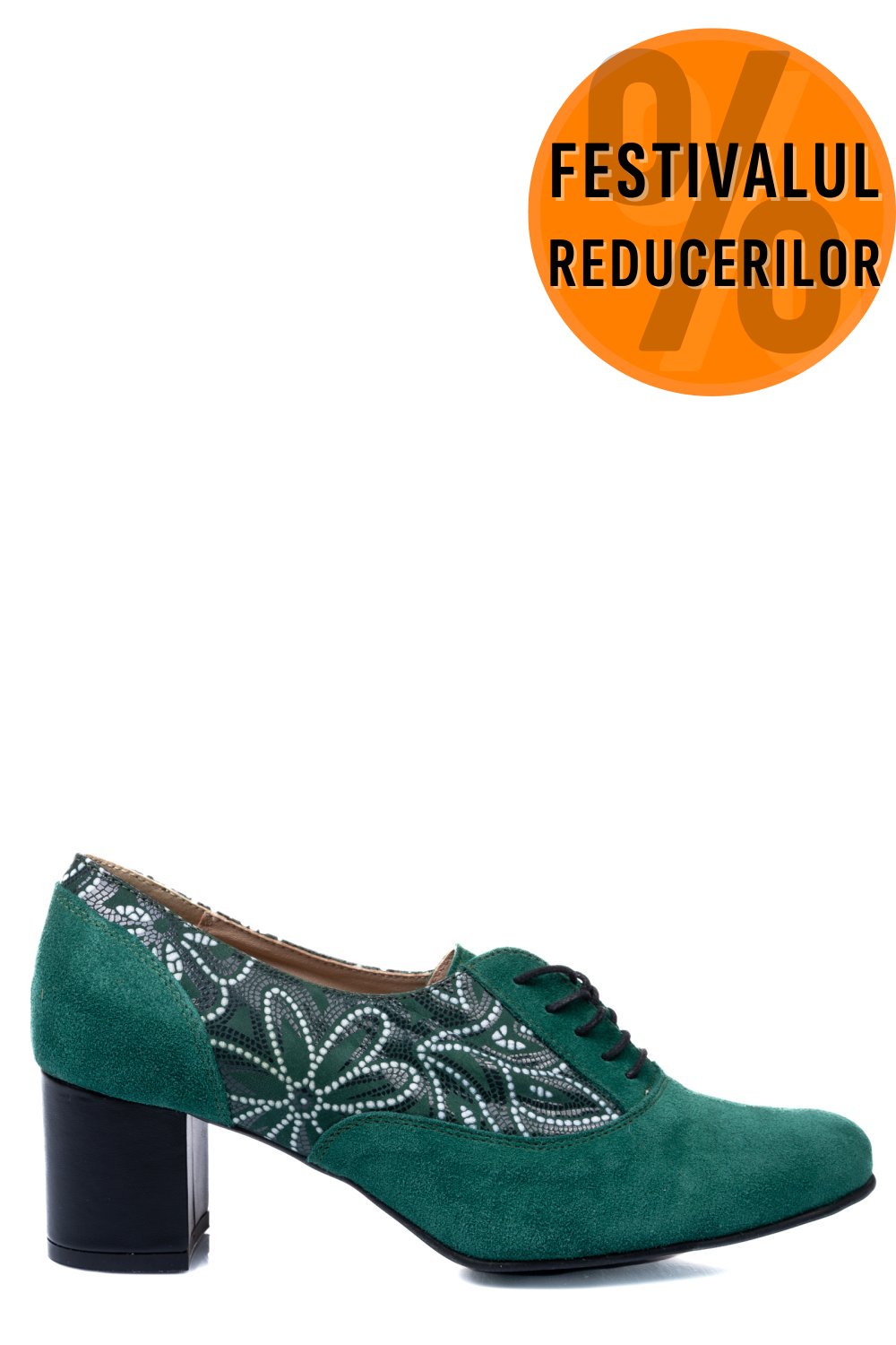 PANTOFI VERZI PIELE NATURALA INTOARSA 1S77515PA