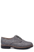 PANTOFI ARGINTIU NEGRU PIELE NATURALA 2S77025
