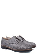 PANTOFI ARGINTIU NEGRU PIELE NATURALA 2S77025