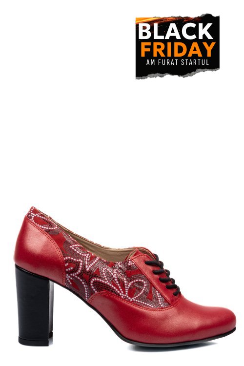 Pantofi rosii piele naturala 1s77715