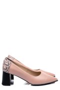 PANTOFI ROZ NEGRU PIELE NATURALA 5S77602