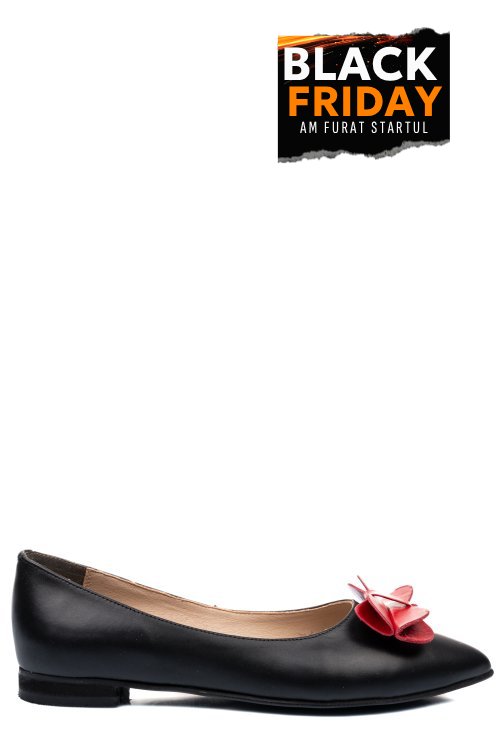 Balerini negri piele naturala 3s7701