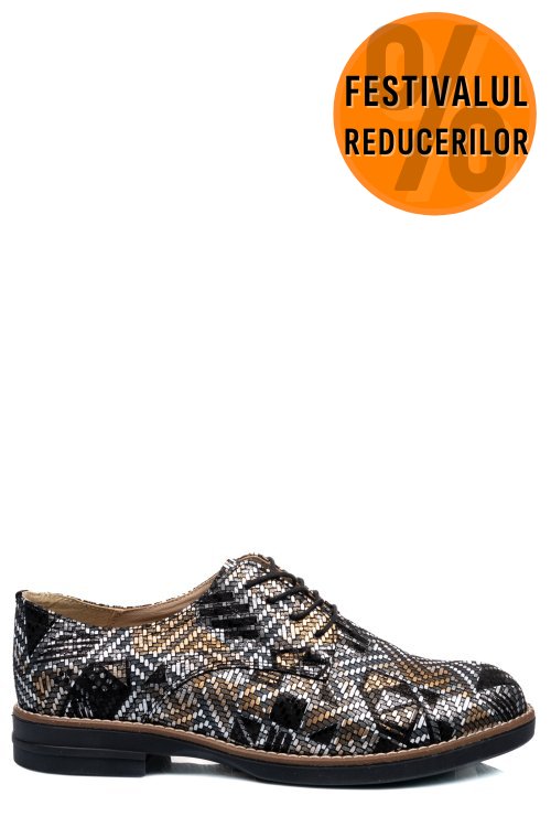 Pantofi negru caro piele naturala 2s77025