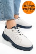 PANTOFI SPORT WHITE NAVY PIELE NATURALA FSP001699
