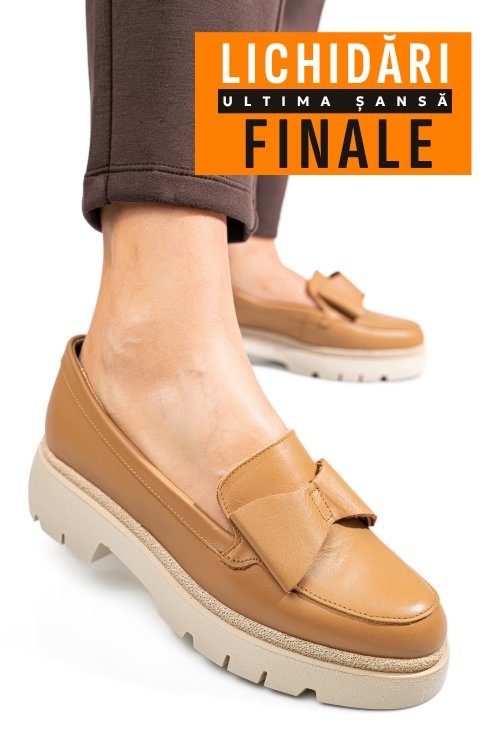 Mocasini cappuccino piele naturala 2s77115