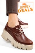 PANTOFI CASUAL FEMEI PIELE NATURALA MARO INCHIS 2S77080