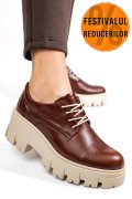 PANTOFI CASUAL FEMEI PIELE NATURALA MARO INCHIS 2S77080