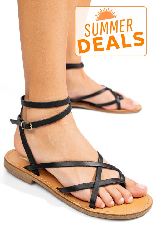 Sandale negre piele naturala rs77os637