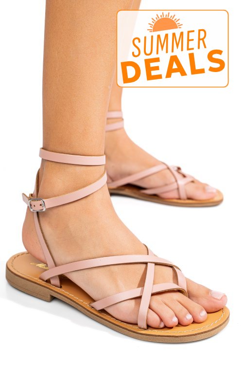 Sandale roz piele naturala rs77os637