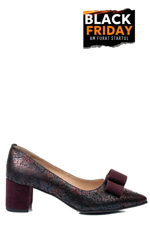 Pantofi visinii piele naturala intoarsa 5s77505nef