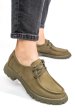 Mocasini khaki piele naturala nabuk 4s77247