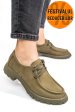 Mocasini khaki piele naturala nabuk 4s77247