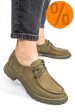 Mocasini khaki piele naturala nabuk 4s77247