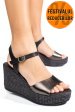 Sandale negre piele naturala 6s77441504