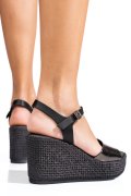 SANDALE NEGRE PIELE NATURALA 6S77441504