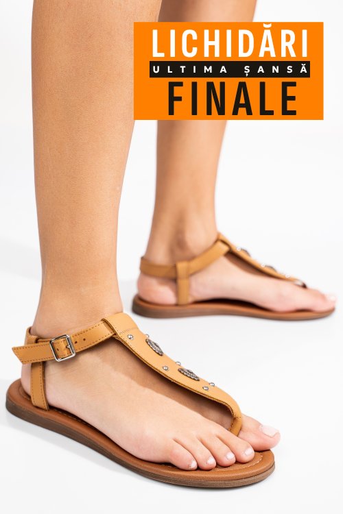 Sandale maro piele naturala 7s77095