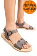 Sandale gri inchis piele naturala dark gilda