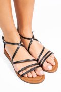 SANDALE NEGRE PIELE NATURALA 2S77497
