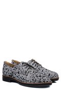 PANTOFI NEGRU ALB PIELE NATURALA 2S77025