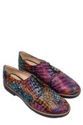 PANTOFI MULTICOLOR VIT PIELE NATURALA 2S77025
