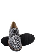 PANTOFI NEGRU ALB PIELE NATURALA 2S77025