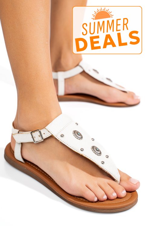 Sandale albe piele naturala 7s77095