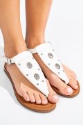 SANDALE ALBE PIELE NATURALA 7S77095